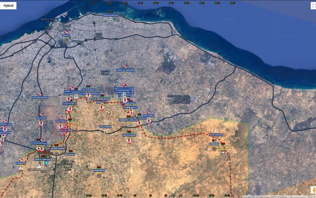 AKTUALIZÁCIA MAPY: VOJENSKÁ SITUÁCIA V JUŽNOM TRIPOLISE V LÍBYI